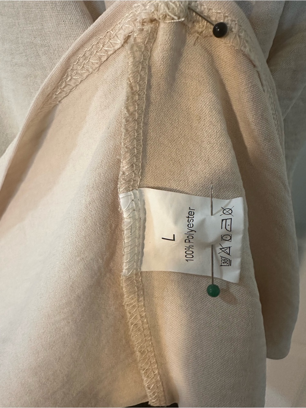 Sleeveless Cream Asymmetric Button Detail Women's Top - Picture 4 of 4